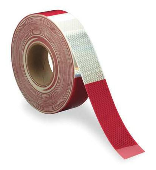 3M Diamond Grade Conspicuity Markings, Red/White, 2 in x 150ft