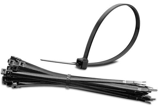4'' Black Cable Tie 18Lbs, 100 Pack