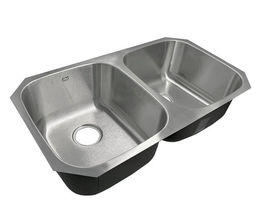 81.9cm x 47cm x 22.9cm, 1.2mm thikness Undermount double Stainless Steel Sink, strainer included