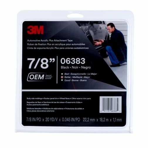 3M™ Automotive Acrylic Plus Attachment Tape, 7/8 in x 20 yd,