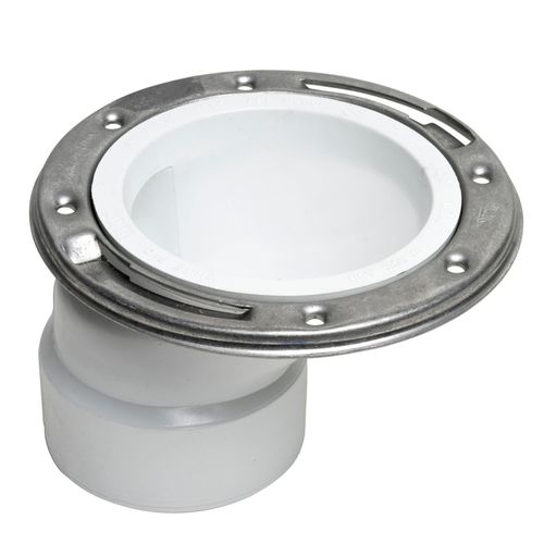 PVC 4x3 In Offset Closet Flange SS Ring