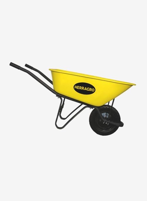 Wheelbarrow 7 Ft3 or 110 Lts Steel Tray, Metallic frame and Solid Tire