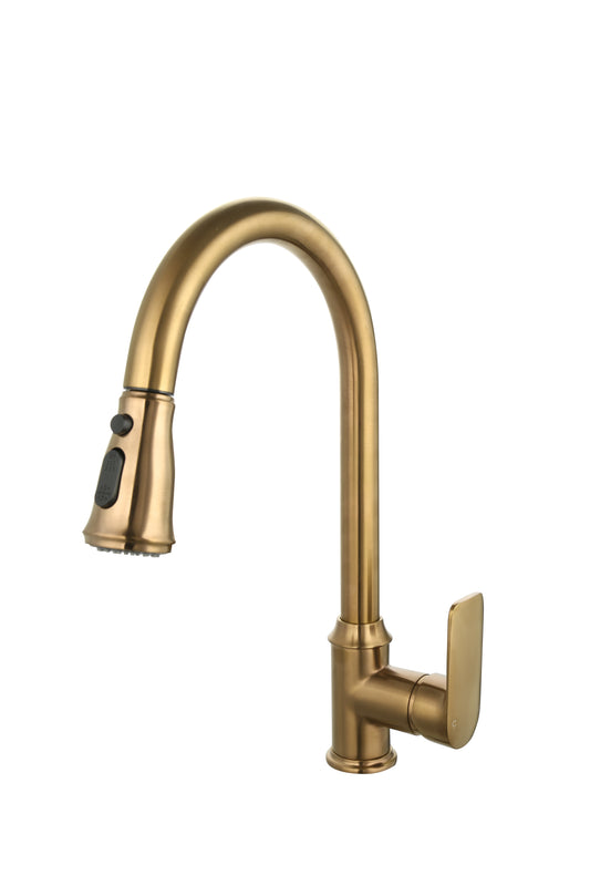 Single lever kitchen mixer Yellow Gold Color