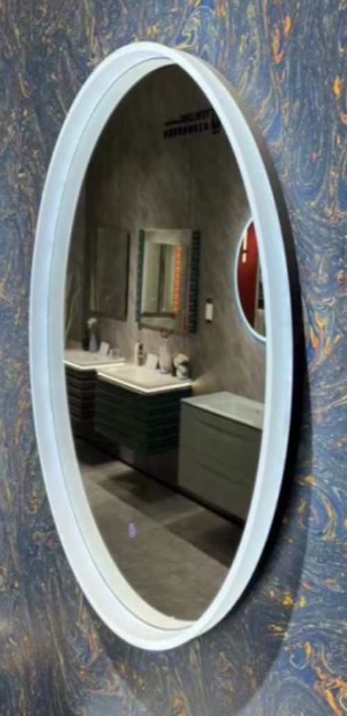 Round LED Mirror 31-1/2 x 31-1/2" 3000K,4000K,6000K Lum Dimmable Touch Switch Dual Voltage 110-220V