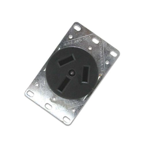50 Amp 125/250-Volt  Recceptacle Mount Power Outlet Single Straight Blade