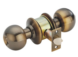 Antique Brass Entry Knob Lock