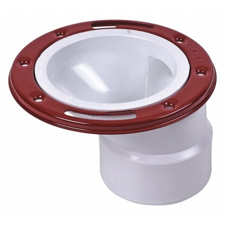 PVC 4x3 In Offset Closet Flange with Metal Ring