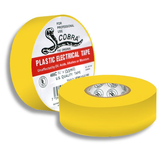 Electric Tape 3/4 x 60'  Cobra, Yellow