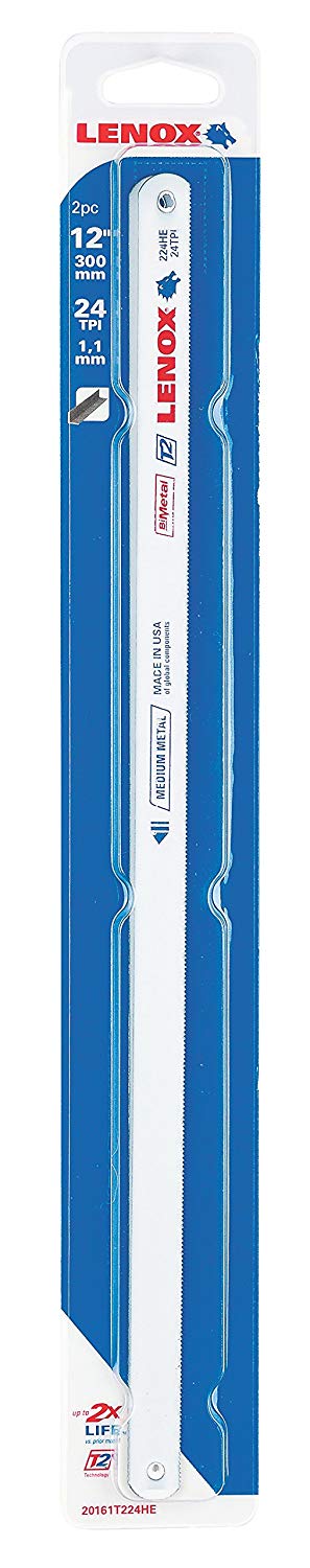 Lenox Hacksaw Blade, 12 inch, 24 TPI, blister