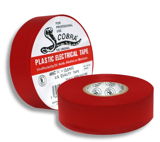 Electric Tape 3/4 x 60'  Cobra, Red