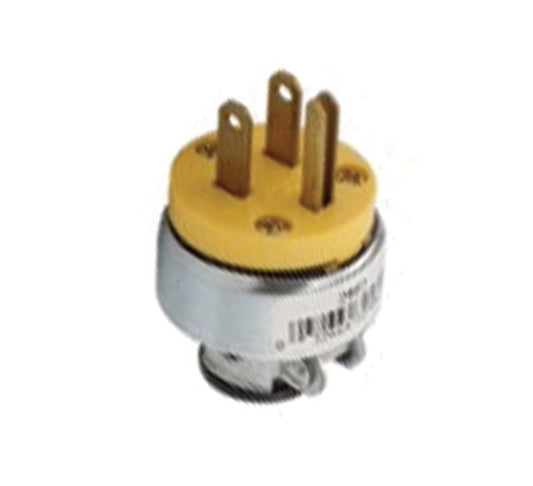 15-Amp 2-Pole 3-Wire 125-Volt Heavy Duty Grade Armored Vinyl Connector - Yellow