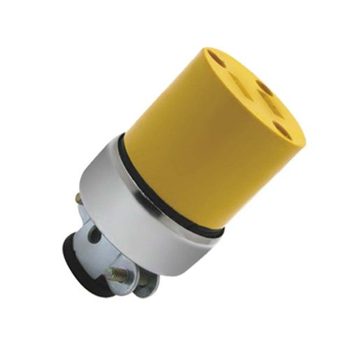 15 Amp 125/250-Volt 2 Wire Yellow Vinyl Connector