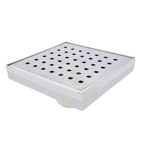 4" x 4" Square Floor Drain satin with 2" Outlet