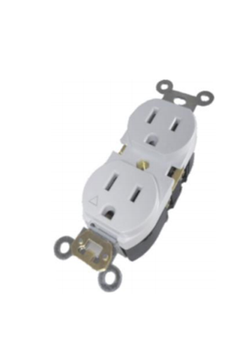 20 Amp Duplex Electrical Outlet - Ivory