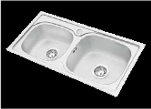 DOUBLE SINK 79 x 40 X 18 CM