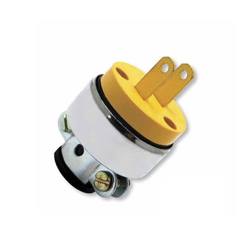 15 Amp 125-Volt 2 Wire Yellow Vinyl Plug