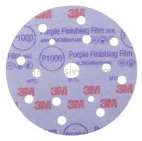 3M Hookit Purple Finishing Film Abrasive Disc 260L, 6 in, P1000, 50/carton