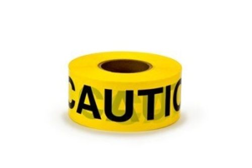 Scotch Barricade Tape, CAUTION, 3 in x 300 ft, Yellow