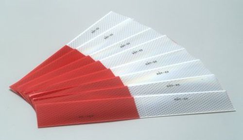 3M Diamond Grade Conspicuity Markings, Red/White, 2 in x 24 in. 100/Pack