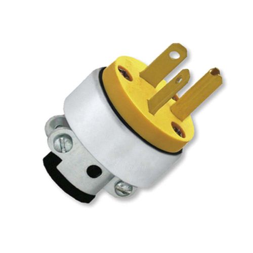 20 Amp 220-Volt 3 Wire  Straight Blade Yellow Vinyl Plug