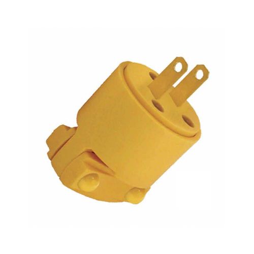 15 Amp 125-Volt 2 Wire Yellow Vinyl Plug