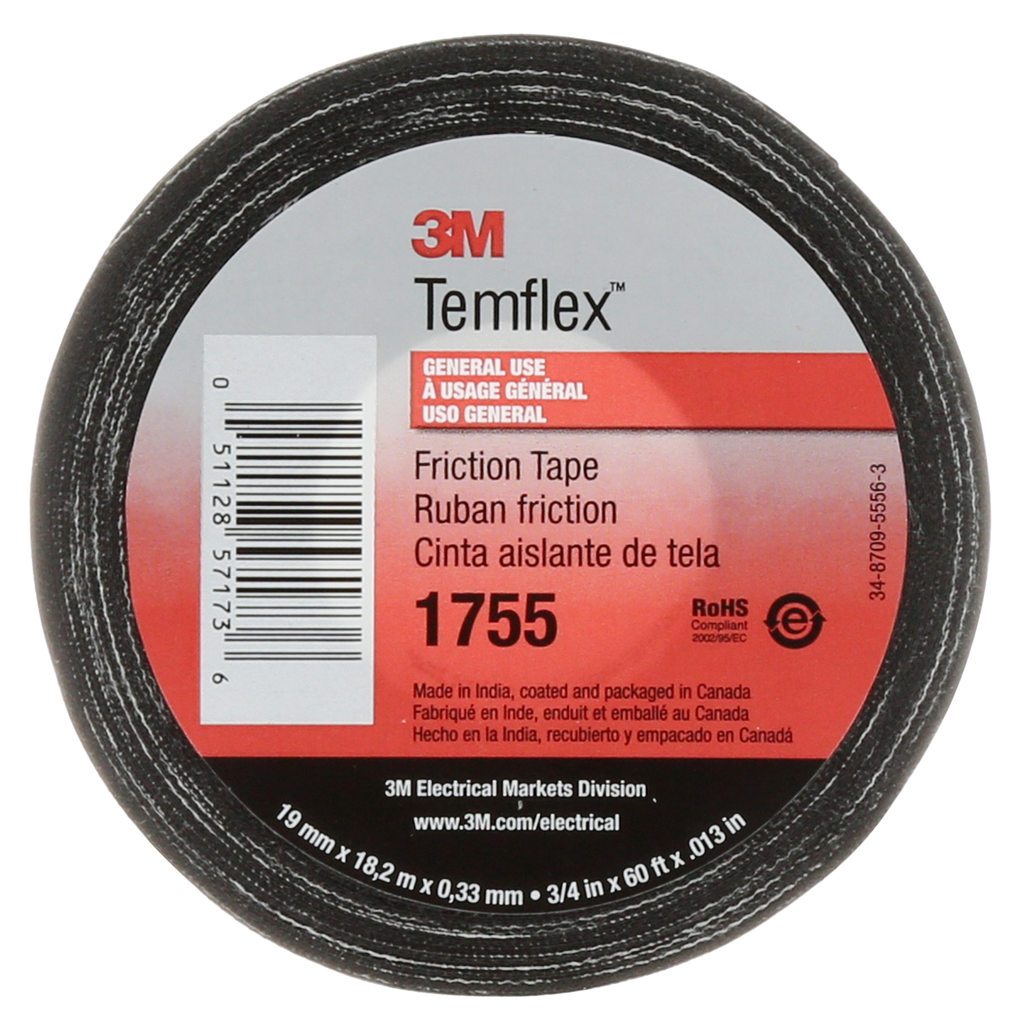 3M™ Temflex™ Cotton Friction Tape, 3/4 in x 60 ft.