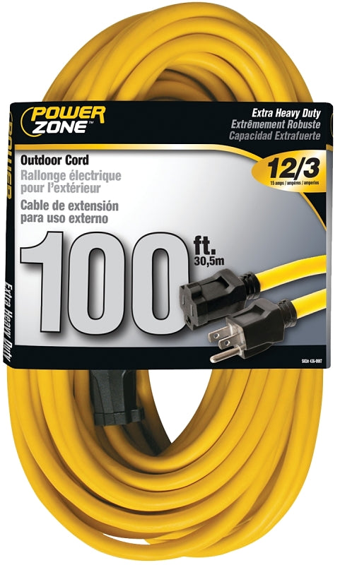 Heavy Duty Extension Cord 100' 12/3, 13 A, 125V