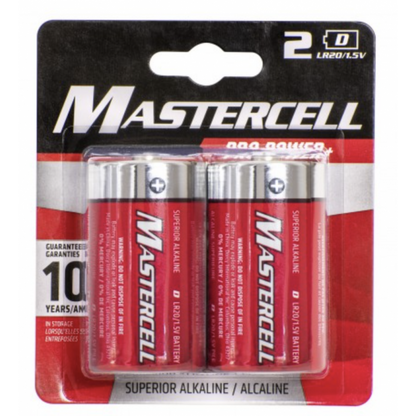 D MASTERCELL ALKALINE BATTERY 2Pcs