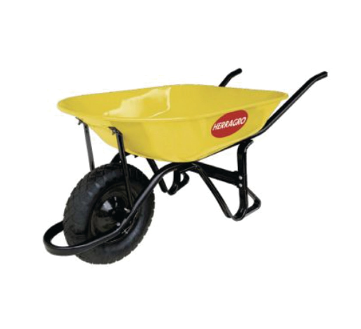 Wheelbarrow 5 Ft3 or 76 Lts Steel Tray, Pneumatic Tire