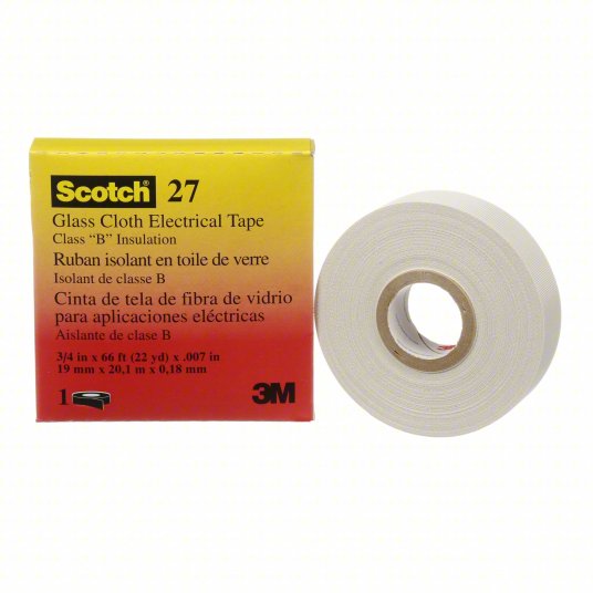 3M™ Glass Cloth Electrical Tape, 3/4 in x 66 ft