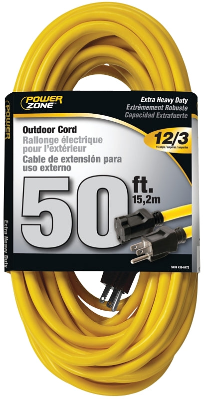 Heavy Duty Extension Cord 50' 12/3, 15 A, 125V