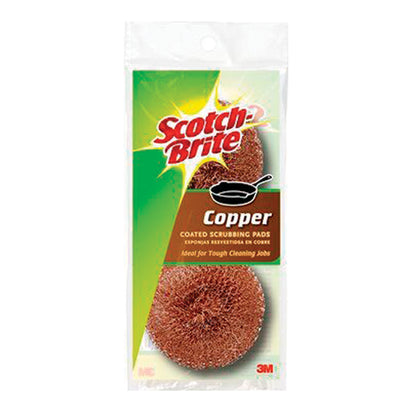 Scotch-BriteÂ® Copper Coated Scrubbing Pads, 2PK