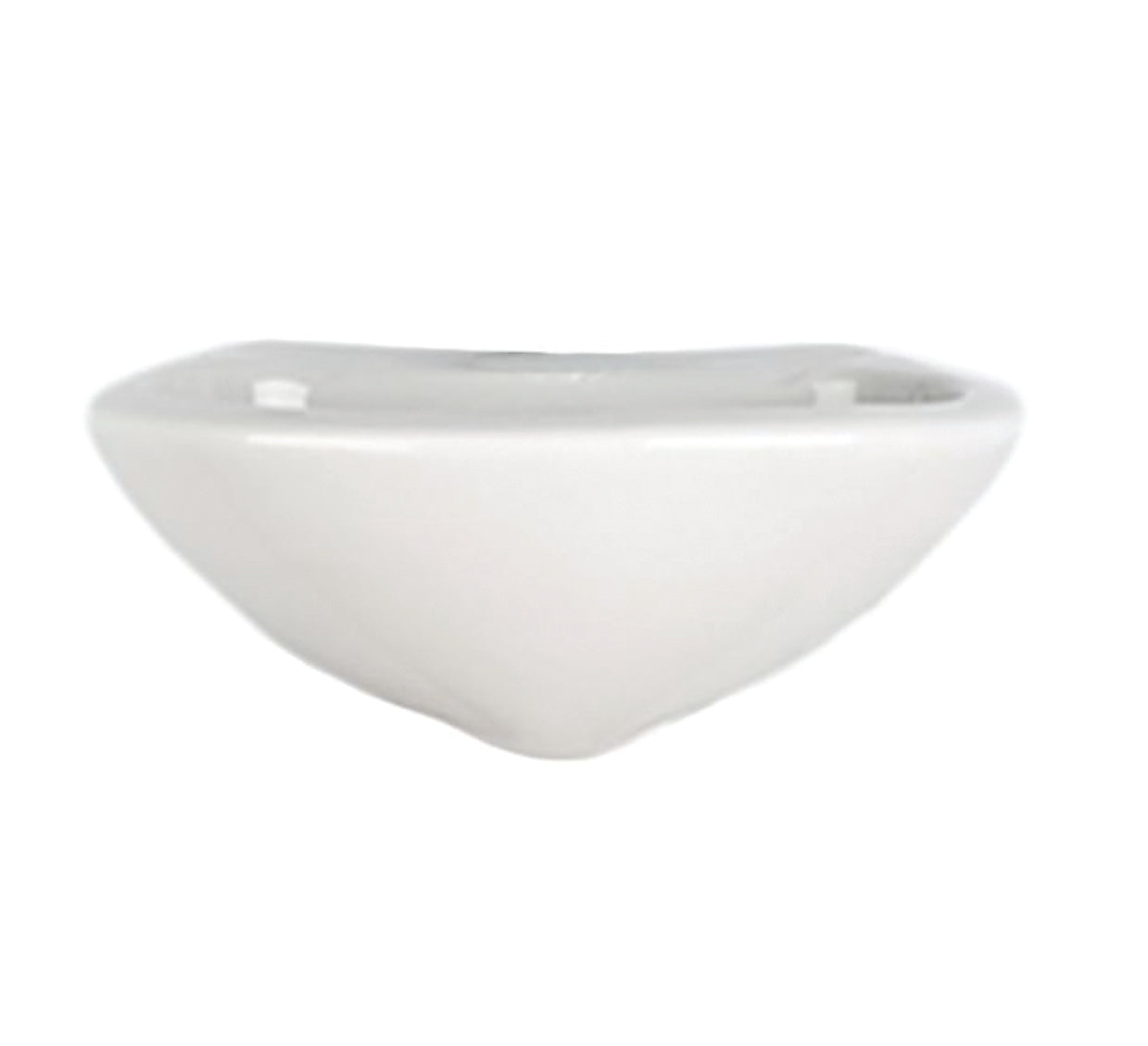 Wall hung round basin white color 19 x 16 1/2 x 7''