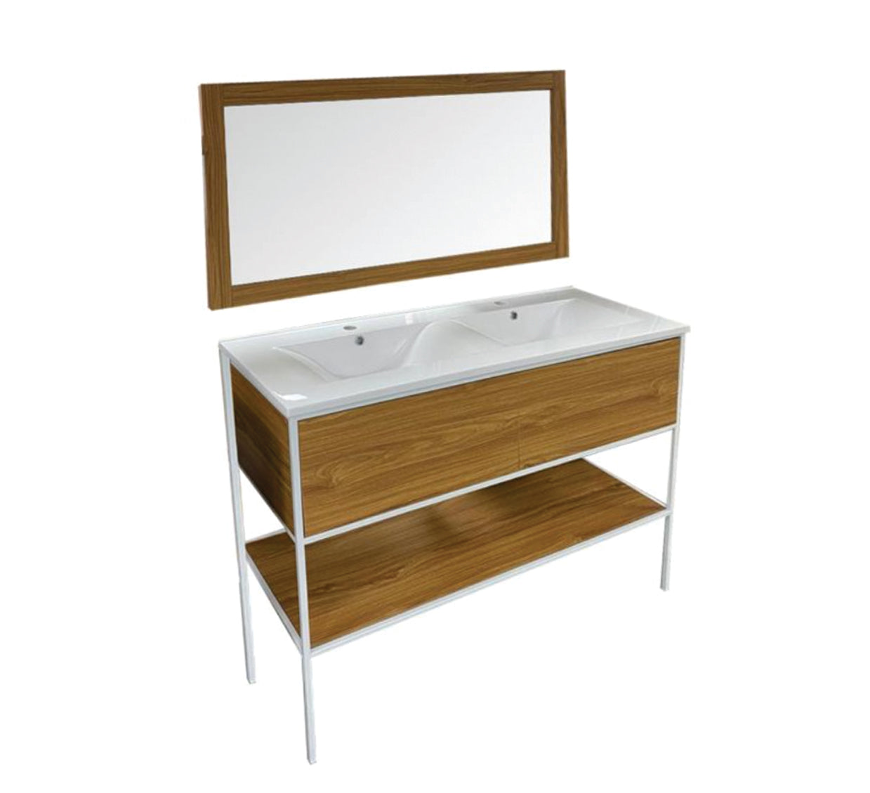 MDF 47-1/4*18*35" cedar color bathroom vanity set