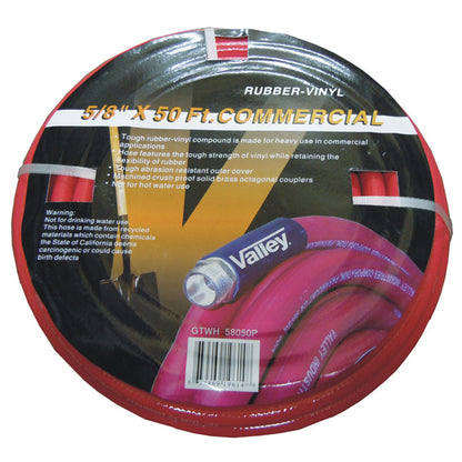 5/8x50' HD Com.Red Water Hose