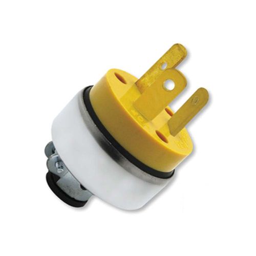 20 Amp 125/250-Volt 3 Wire Arrow Hart  Yellow Vinyl Plug