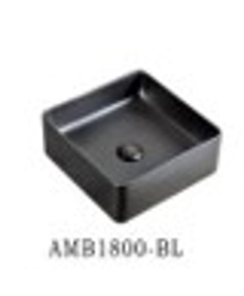 14.5 x 14.5 x 5'' Matte Black Square Basin