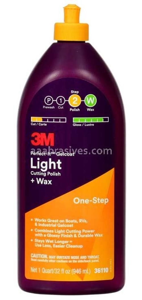 3M Perfect-It Gelcoat Light Cutting Polish + Wax, 1 quart