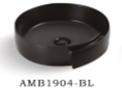 17 x 17 x 6.7'' Matte Black Round Basin