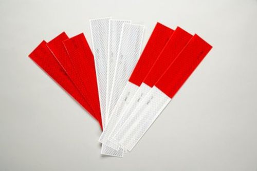 3M Diamond Grade Conspicuity Markings, Red/White, 2 in x 18 in. 100/Pa ...