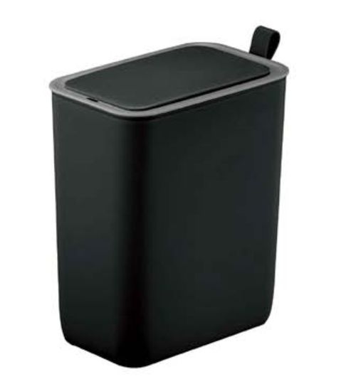 8L Rectangular Black Sensor Bin