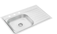 80 x 50 cm x 6" Top mount Sink left bowl (Inset Type)