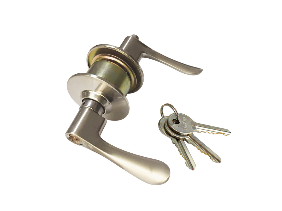 Satin Nickel Entry Lever Lock