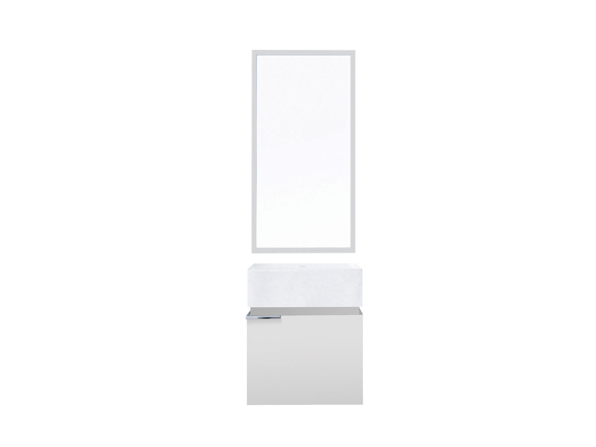 PVC 17-3/4"x12-5/8"x21-5/8" White Color Bathroom Vanity Set (1/2)