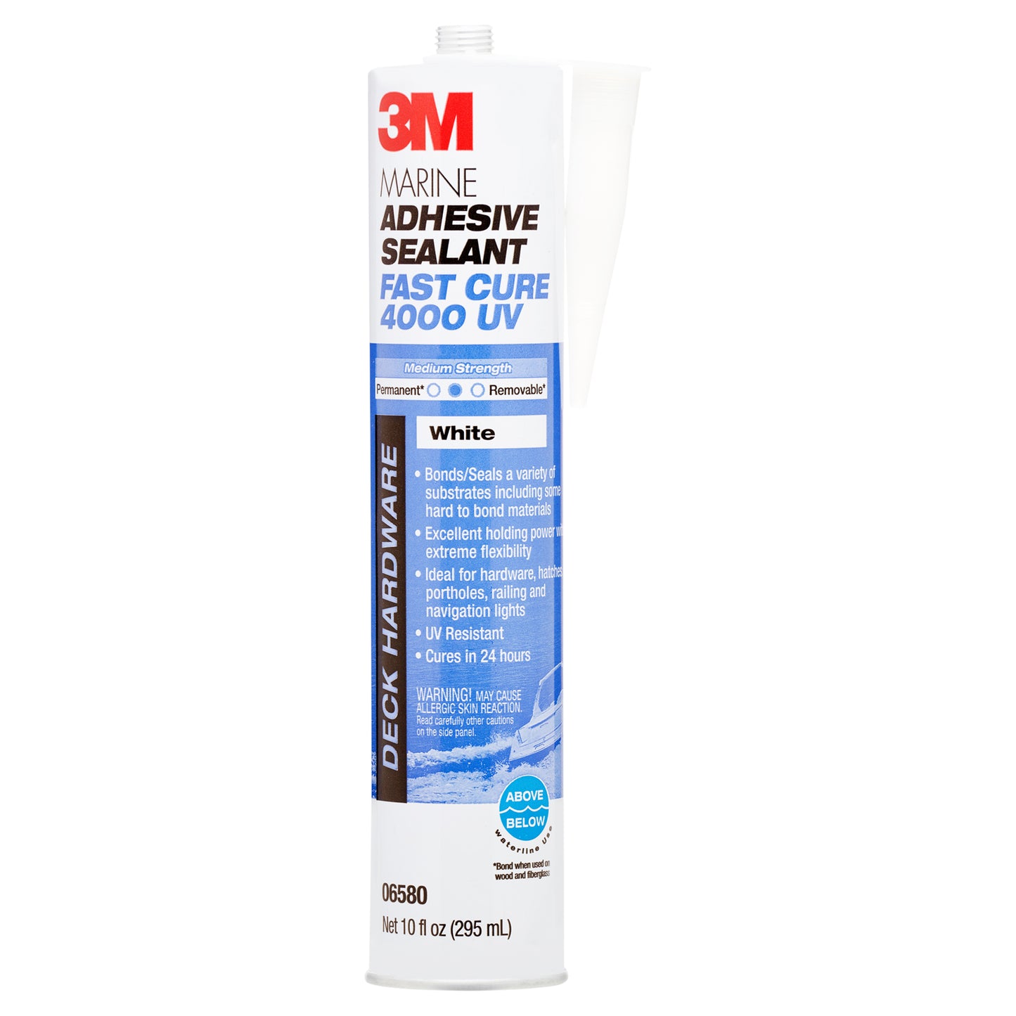 3M™ Marine Adhesive Sealant 4000 UV, PN06580, White, 295 mL Cartridge