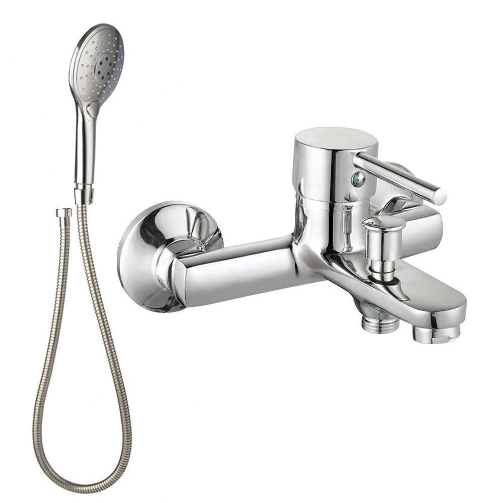 Bath Shower Mixer with Round Handshower Set