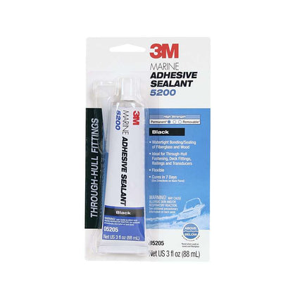 3M™ Marine Adhesive Sealant 5200, PN05205, Black, 3 oz Tube