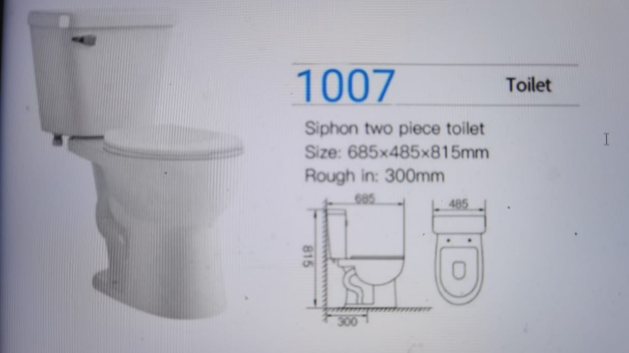 Two pice W.C toilet single flush, Size: 68.5*48.5*81.5 cm