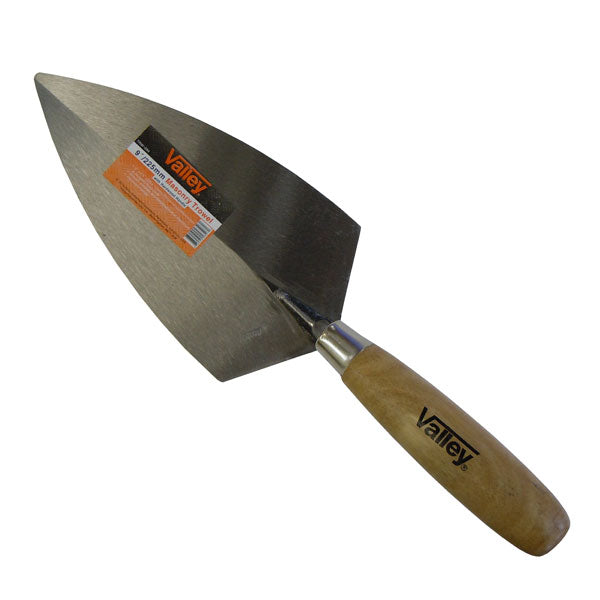 9x4.5" Masonry Trowel, Wood Hdl