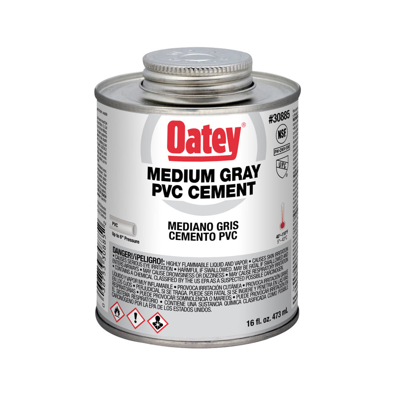 16 OZ PVC CEMENT MEDIUM GRAY